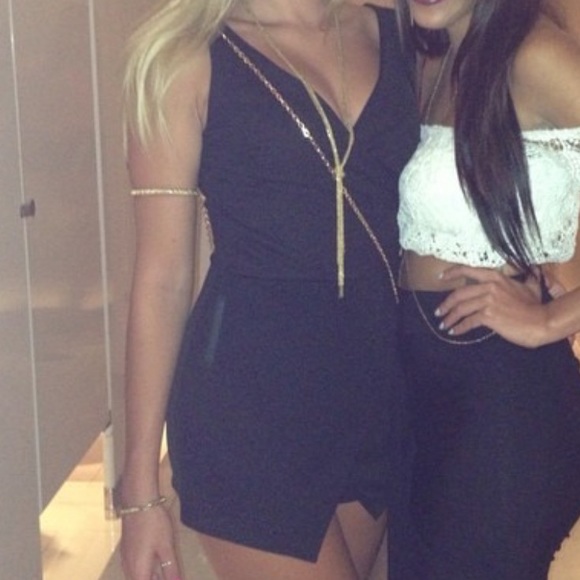 Nordstrom Pants - Black envelop romper